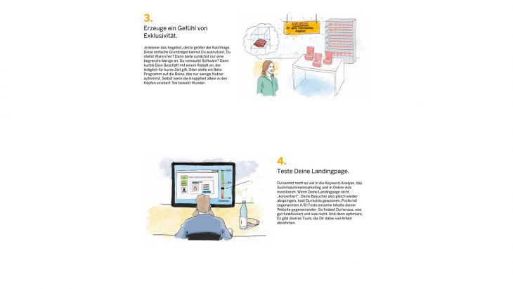 Kampagnenseite für SAP Digital for Customers, Scrollytelling Welle 1